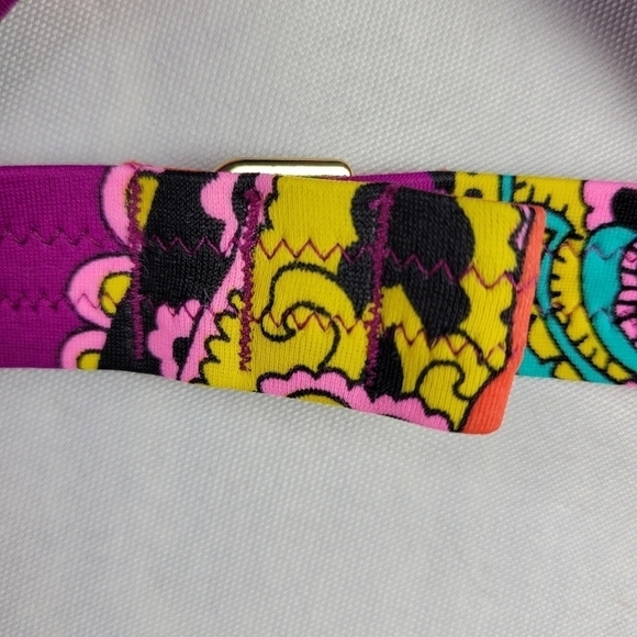 Victorias Secret Bandeau Bikini Top Size L Beaded Sequins Tie Neck Back Hook New - Picture 10 of 10